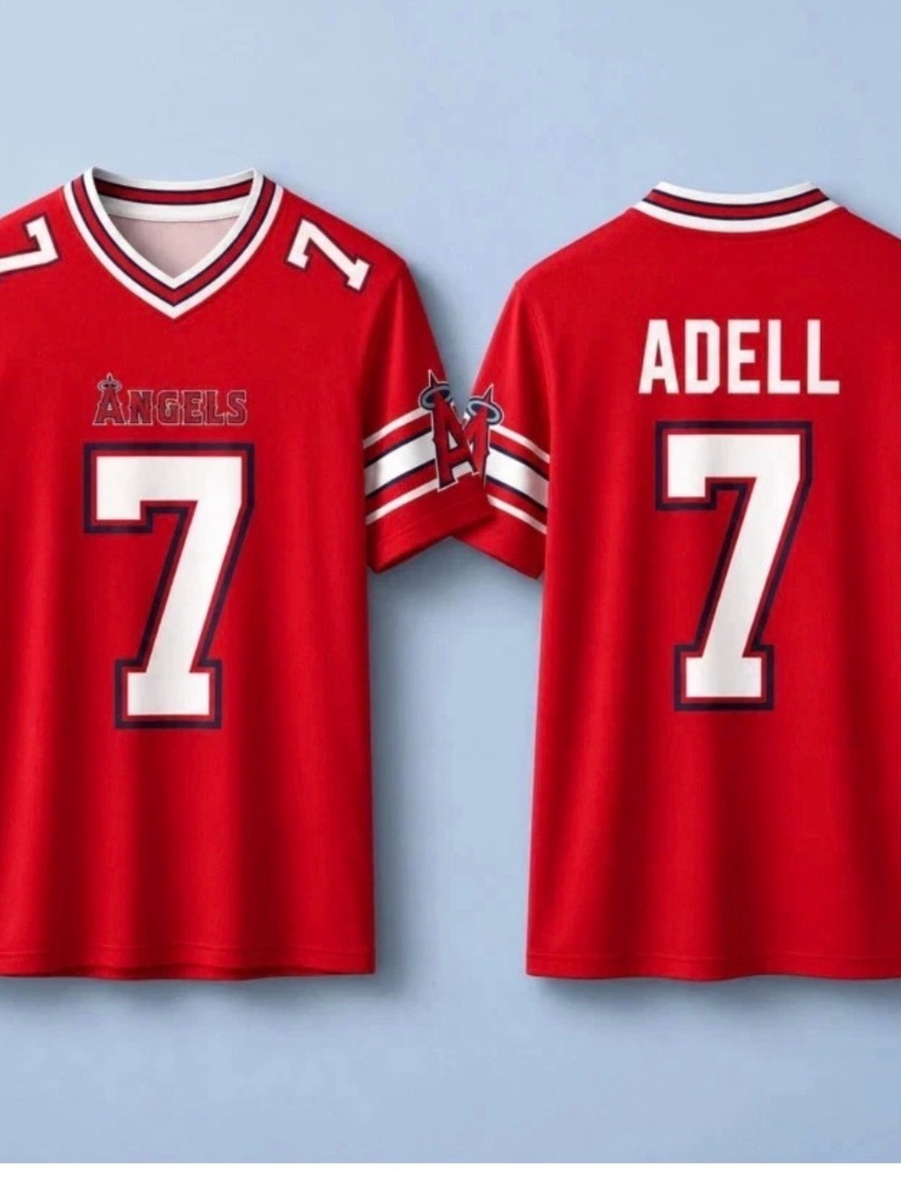 Angels Red Jersey #7 Jo Adell XL